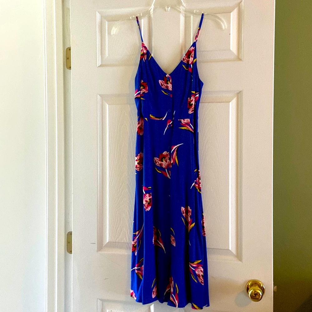 Blue floral dress